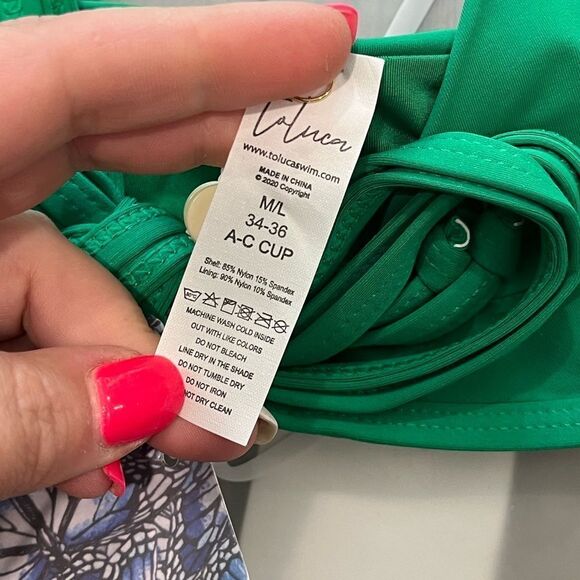 NWT Toluca Amina Bikini Top Waist Wrap Triangle Lush Size M/L - Picture 7 of 7
